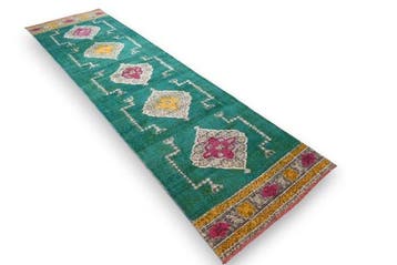 Lang vintage Usak - Loper - 335 cm - 90 cm - met certificaat, Nieuw