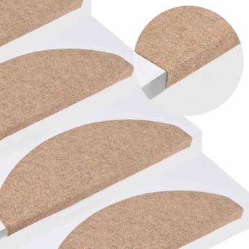 vidaXL Trapmatten zelfklevend 10 st 65x22,5x3,5 cm beige, Doe-het-zelf en Bouw, Verzenden, Nieuw