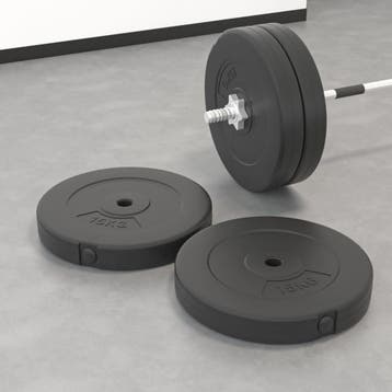 vidaXL Halterschijven 2 stuks 30 kg beton, Verzenden