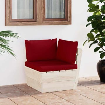 vidaXL Tuinhoekbank met kussens pallet geïmpregneerd, Verzenden, Nieuw