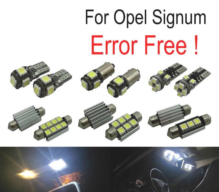 Kit 12 Ampoules Led Intérieur Pour Opel Signum 03-08, Auto-onderdelen, Verlichting, Verzenden