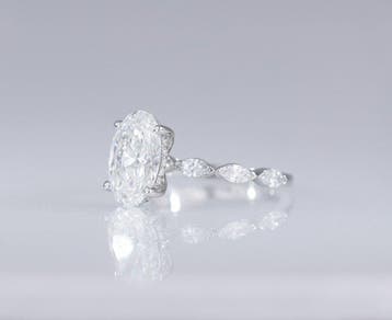 Ring - 14 karaat Witgoud - 3.50ct. tw. Diamant (Lab-grown) -, Nieuw