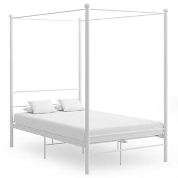 vidaXL Hemelbedframe metaal wit 120x200 cm, Verzenden, Nieuw