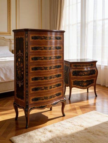 pacifici prete - Ladekast (2) - Hout, Messing