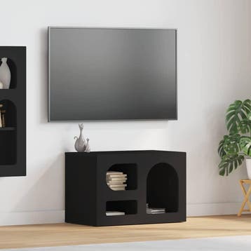 vidaXL TV Kast ELST 60 x 35 x 40 cm Zwart Bewerkt hout, Verzenden