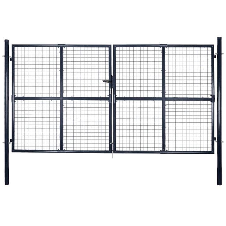 vidaXL Tuinhek van gaas gegalvaniseerd staal 300x150 cm, Tuin en Terras, Tuinpoorten, Nieuw, Verzenden