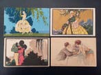 Italië - Fantasie - Illustratoren , Vrouwen, Glamours,, Gelopen