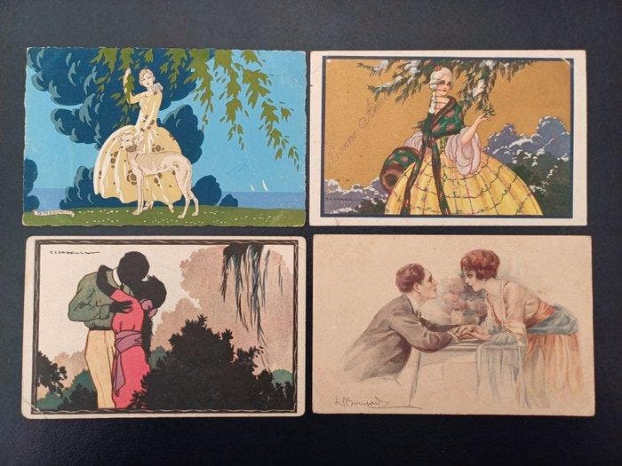 Italië - Fantasie - Illustratoren , Vrouwen, Glamours,, Verzamelen, Postkaarten | Buitenland