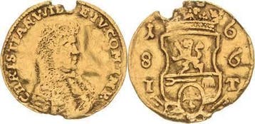 1/4 Dukat 1686, Schwarzburg-sondershausen Christian Wilhe..., Verzenden, België