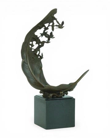 Antoinette - sculptuur, Doves Emerging from a Feather - 35