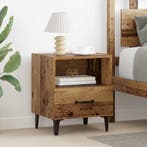 vidaXL Nachtkastje 2 pcs Oud hout 40 x 35 x 47.5 cm Bewerkt, Verzenden, Nieuw