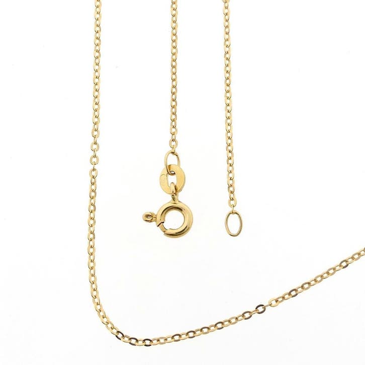 Gouden ankerschakel ketting, Handtassen en Accessoires, Kettingen, Goud, Gebruikt, Goud, Ophalen of Verzenden