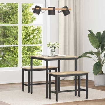vidaXL Eettafels 70 x 70 x 75 cm Bewerkt hout Sonoma Eiken, Verzenden, Nieuw