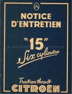 1947 CITROËN TRACTION AVANT INSTRUCTIEBOEKJE FRANS