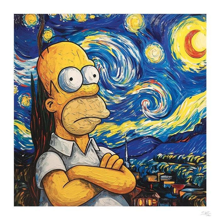 SKE - Homer Night, Antiek en Kunst, Kunst | Designobjecten