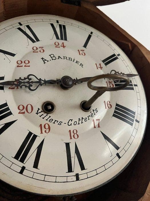 Schoolklok - Hout, Glas, Metaal - 1850-1900 - Franse, Antiquités & Art, Antiquités | Horloges