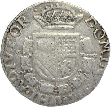 Spaans-Nederland Filips II. 1/4 Burgundian Rijksdaalder mm.