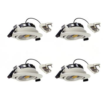 Spots inbouw Liv Inbouwspot Wit 4 stuks Binnenverlichting, Verzenden