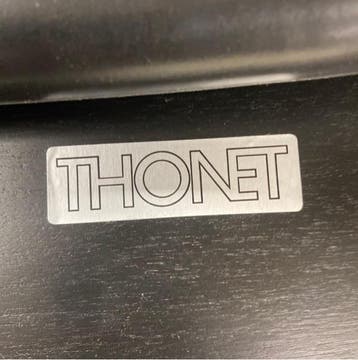 Design Thonet bijzettafel, (hxbxd) 64x55x55cm, donker bruin, Gebruikt