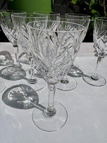 Verre à vin (8) - Cristal - Saint-Louis - Chantilly, Antiek en Kunst