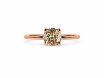 Zonder minimumprijs - Ring - 14 karaat Roségoud - 1.11ct., Nieuw