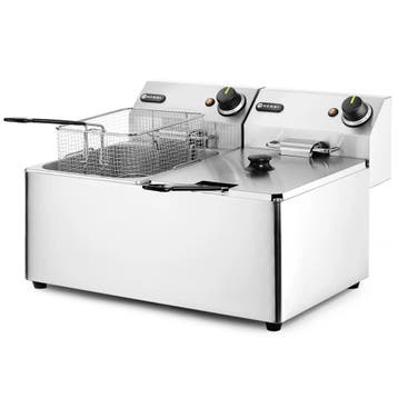 Friteuse | KitchenLine | Elektrisch | 8+8L | 50°C/190°C |, Verzenden, Nieuw in verpakking