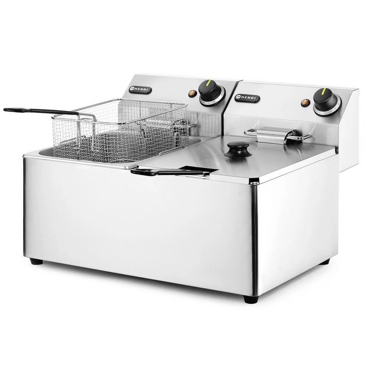 Friteuse | KitchenLine | Elektrisch | 8+8L | 50°C/190°C |, Zakelijke goederen, Horeca | Keukenapparatuur, Nieuw in verpakking