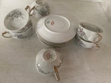 V. Vermeiren & Cie - limoges - Tafelservies (6) - hardpaste, Antiquités & Art