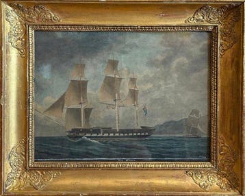 François Geoffroi Roux (1811-1882) - Frégate HMS Majestys