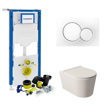 Geberit UP320 Toiletset Wandcloset Salenzi Civita Mat Wit, Doe-het-zelf en Bouw, Ophalen of Verzenden, Nieuw, Overige typen