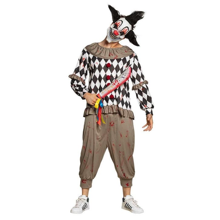 Halloween Machete Clown 53cm, Hobby en Vrije tijd, Feestartikelen, Nieuw, Verzenden