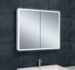 Quatro spiegelkast +verlichting 80x70x13, Ophalen of Verzenden