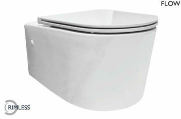 Sanifun Rimless hangtoilet Verdad 550 wit combi, Nieuw