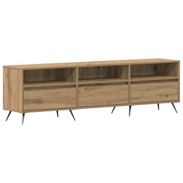 TV-kast eiken 150cm | 54% Retour deal | Pak die winst, Modern, minimalistisch ontwerp, Gebruikt, Verzenden, 150 tot 200 cm