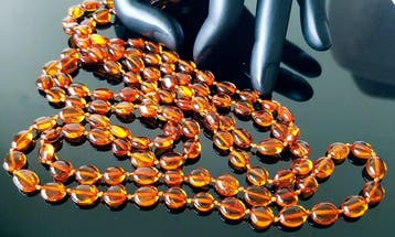 Amber Natuurlijke Baltische barnsteenketting - lengte 120