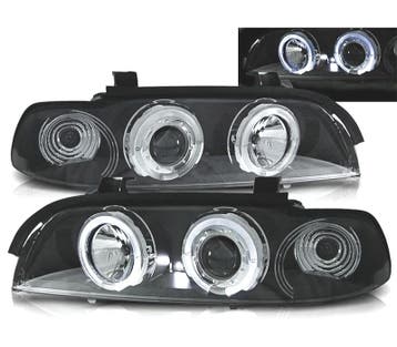 PHARES BMW E39 95-00 LED ANGEL EYES FOND NOIR, Verzenden