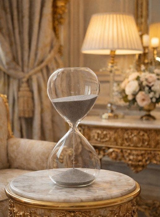 Zandloper - Glas - 2026 - XL, Antiek en Kunst, Curiosa en Brocante