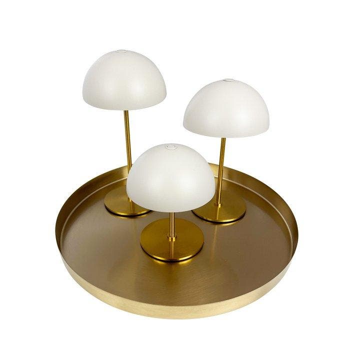 Dyberg Larsen - Tafellamp (3) - Along 3 stuks LED - Crèmewit, Antiek en Kunst, Kunst | Designobjecten