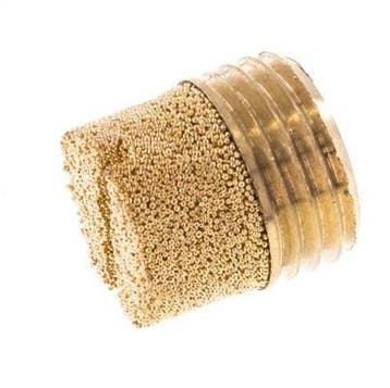 Silencieux Pneumatique Cylindrique Compact en Bronze Fritté, Verzenden