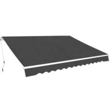 vidaXL Luifel handmatig uittrekbaar 600 cm antraciet, Verzenden, Nieuw