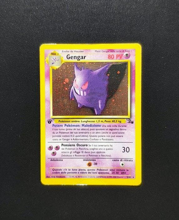 Pokémon - 1 Card - Gengar Holo 1° Edizione - 5/62 - Fossil -, Hobby en Vrije tijd, Verzamelkaartspellen | Pokémon
