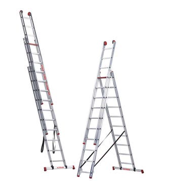 Altrex 3-delige reformladder All Round 3×10 sporten, Doe-het-zelf en Bouw, Ladders en Trappen, Nieuw, Ophalen of Verzenden, Ladder