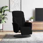 vidaXL Fauteuil met voetensteun verstelbaar fluweel zwart, Verzenden, Nieuw
