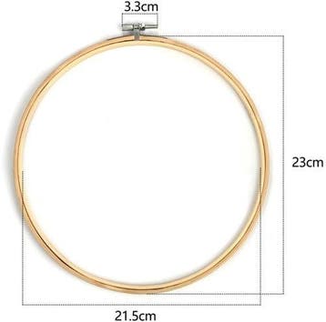 Bamboe borduurring flowerhoop bloemenring met stelschroef, Hobby en Vrije tijd, Nieuw