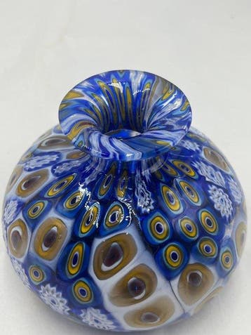 Livio Campanella - Vaas - Muranoglas - Vaas met gekleurde