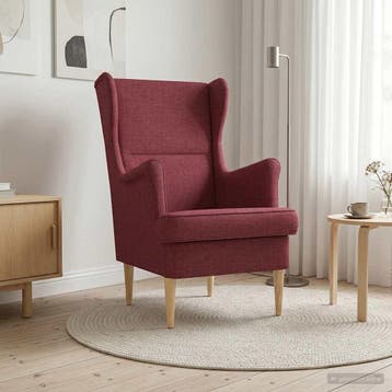 vidaXL Fauteuil Wijnrood Stof, Verzenden
