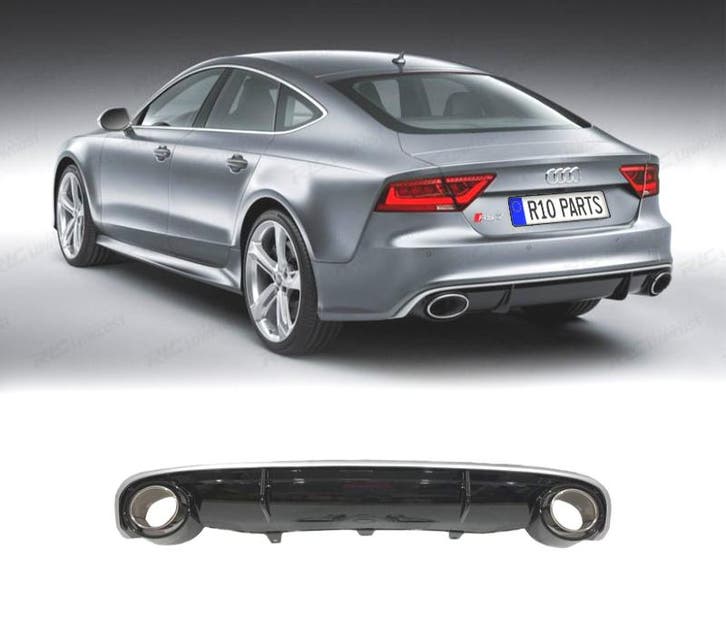 DIFFUSEUR AUDI A7 12-15 LOOK RS7 + EMBOUTS DECHAPPEMENT NOI, Auto-onderdelen, Carrosserie, Verzenden