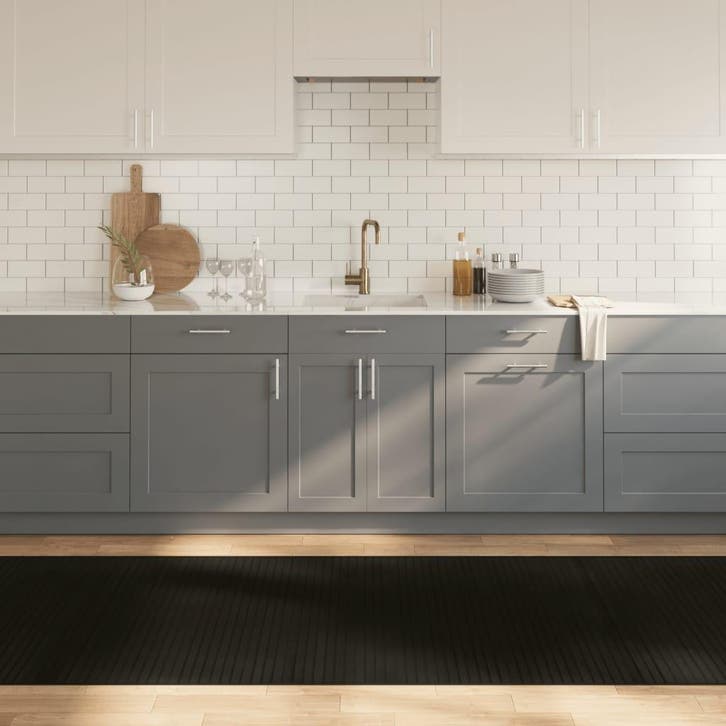 vidaXL Vloerkleed rechthoekig 100x1000 cm bamboe zwart, Huis en Inrichting, Stoffering | Tapijten en Vloerkleden, Nieuw, Verzenden