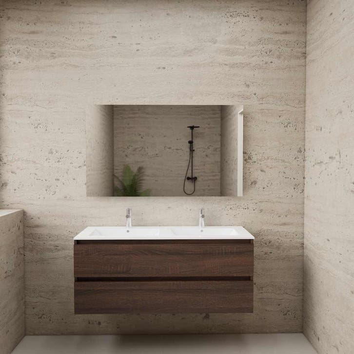 ACTIE BWS Badmeubel | Paris | Sonoma Choco 120 cm |, Doe-het-zelf en Bouw, Sanitair, Bad, Nieuw, Ophalen of Verzenden
