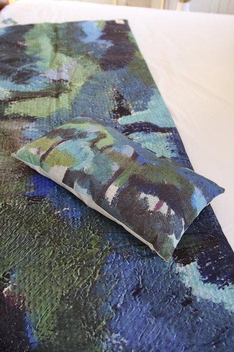 Plaid - 180 cm - 70 cm - Kussen - Franse fabrikant, Antiquités & Art, Tapis & Textile